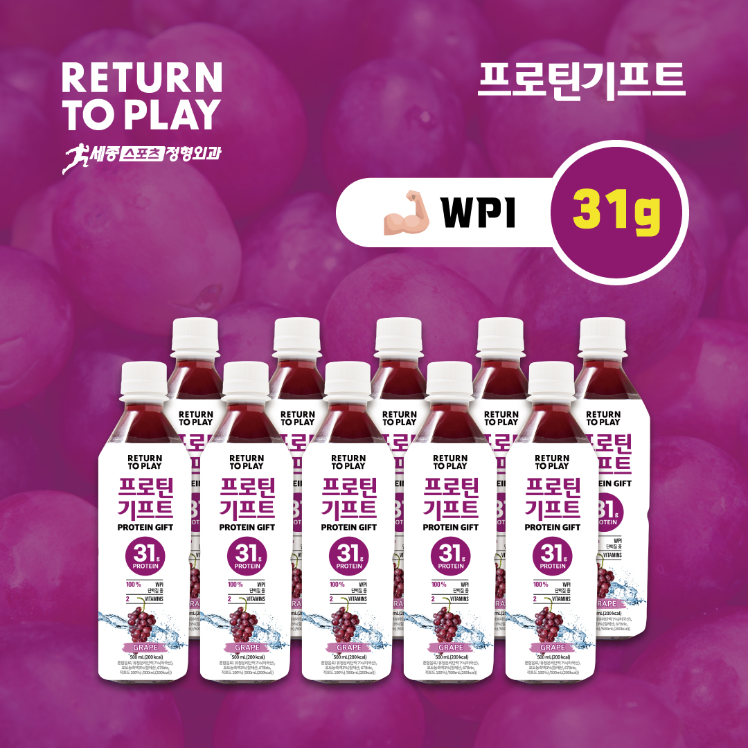 프로틴기프트 500ml 10개 (사과, 포도맛)