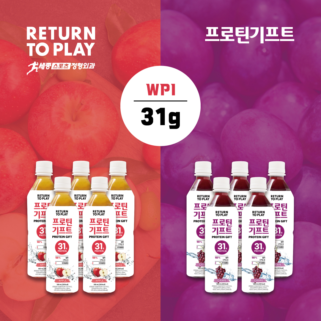 프로틴기프트 500ml 10개 (사과, 포도맛)