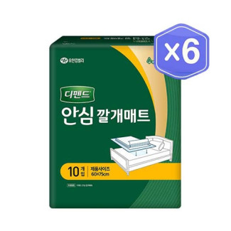 디펜드 남녀공용 안심 깔개매트 (10매)x6개