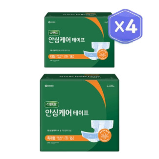 디펜드 남녀공용 안심케어 테이프 대형(18매)/특대형(16매)x4개